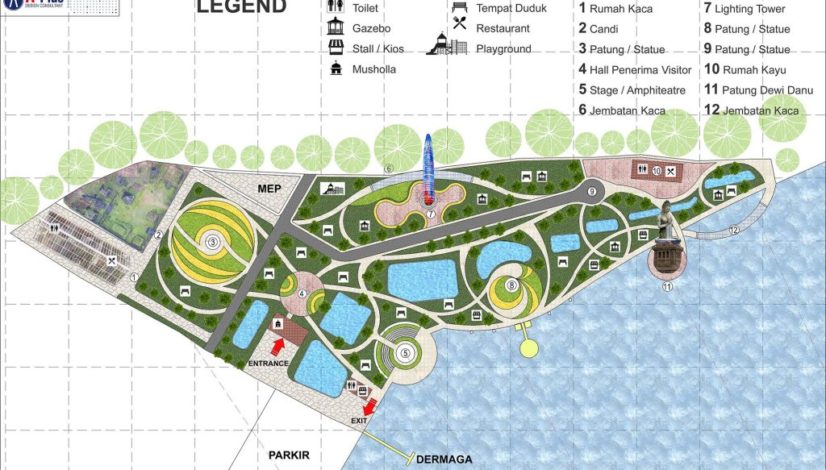 Konsep Desain Site Plan Tempat Wisata Bedugul Bali - A+ Design ...